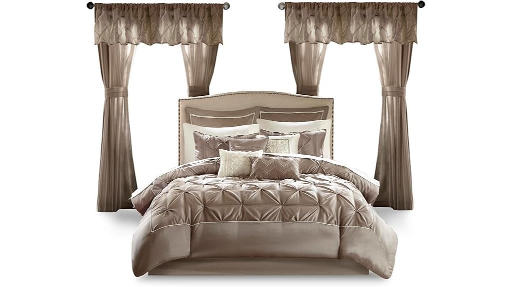 luxury comforter set with curtains