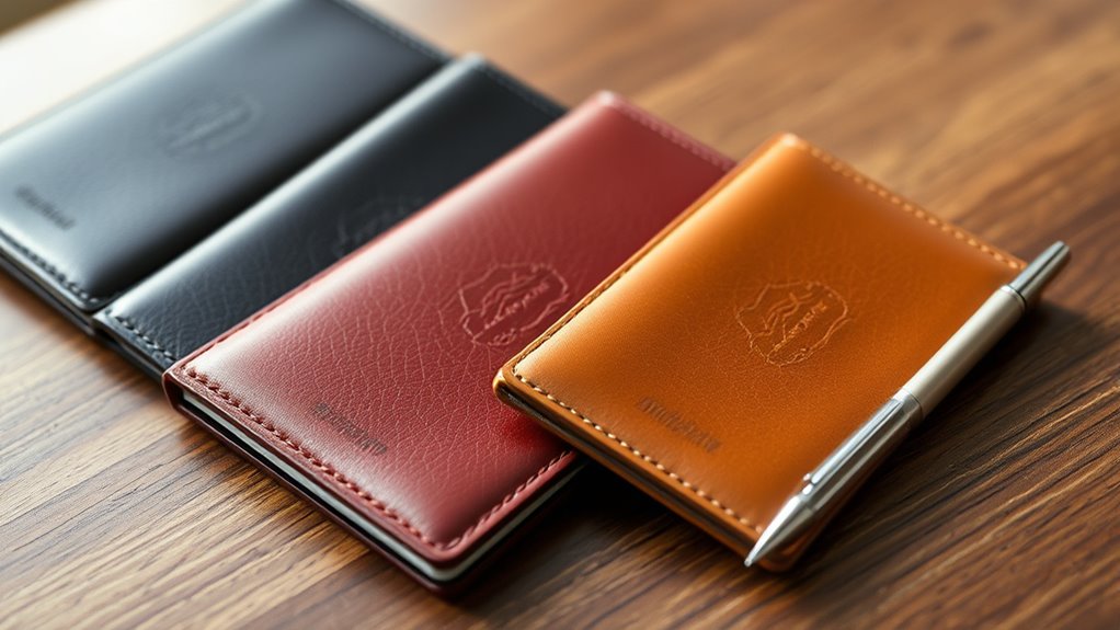 luxury leather passport sets