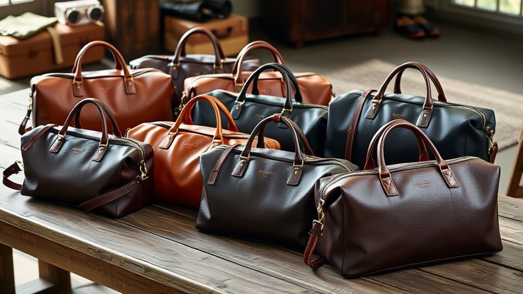 luxury leather travel bags