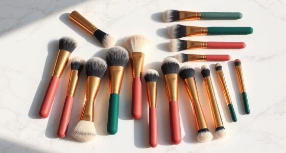 luxury makeup brush selections