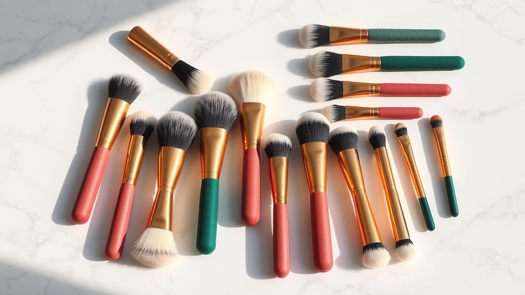 luxury makeup brush selections