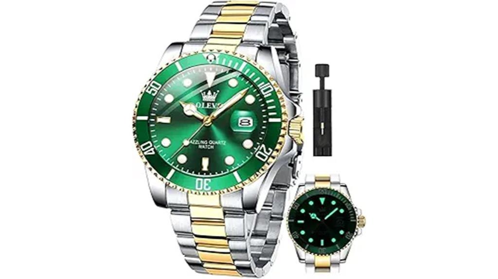 luxury men s stainless steel watch