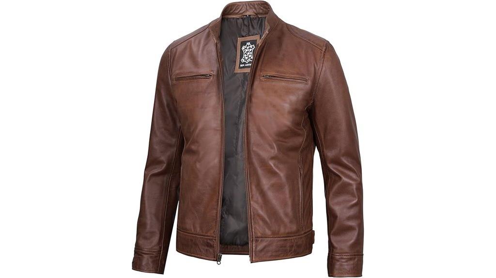 men s lambskin cafe racer
