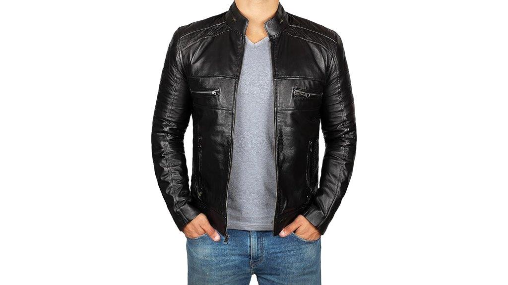 men s lambskin motorcycle jacket