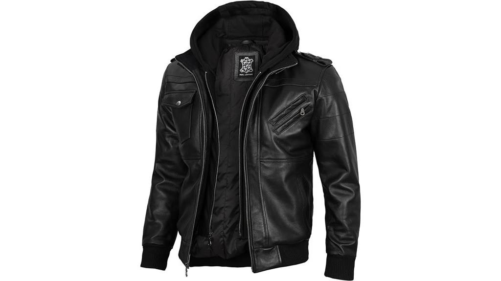men s leather bomber jacket