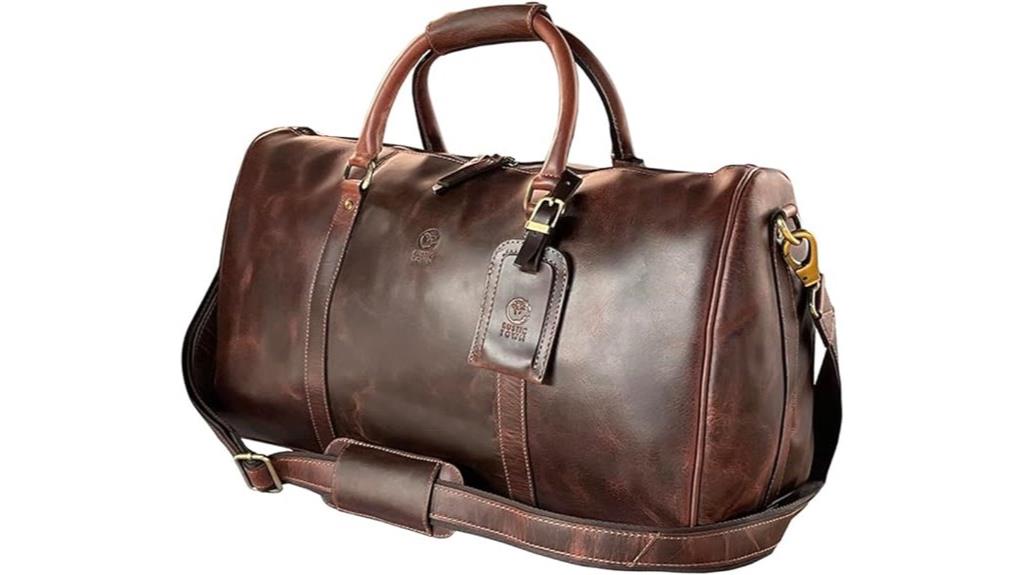 men s leather travel bag