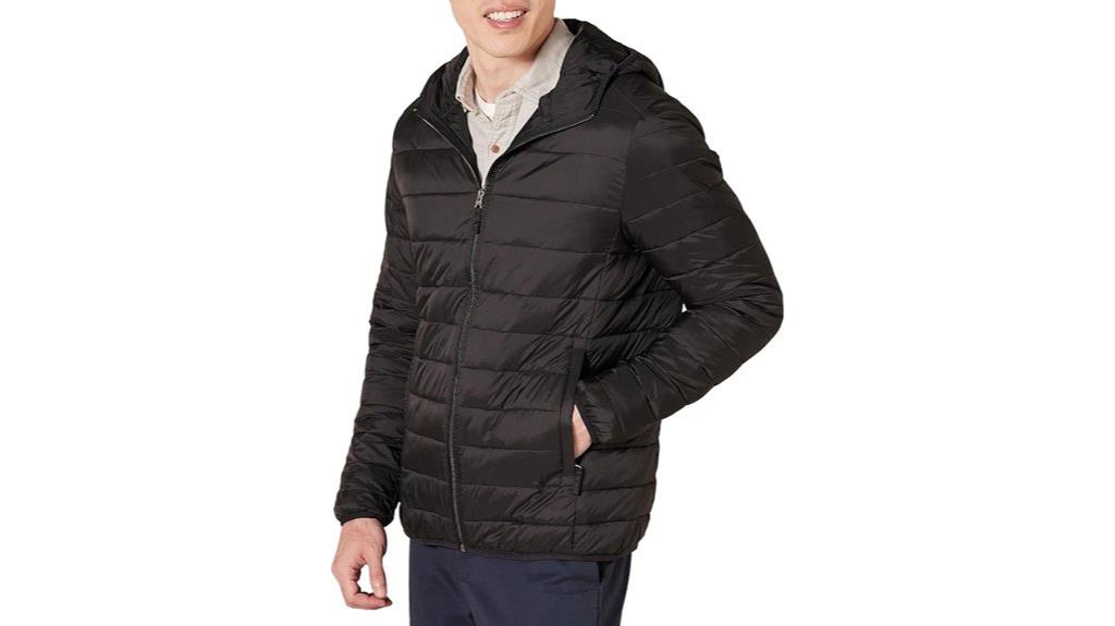 men s packable water resistant puffer