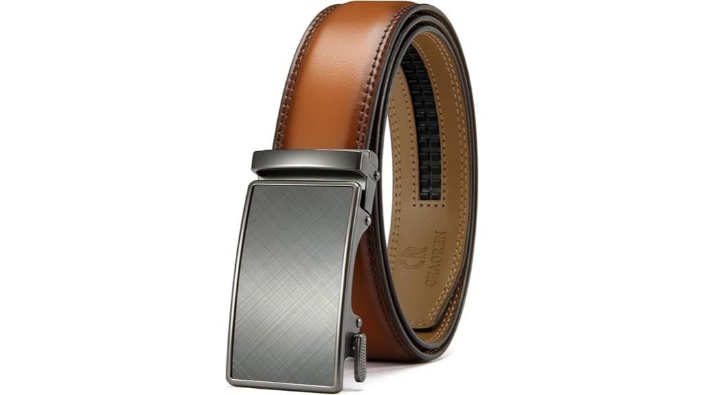 mens leather ratchet belt