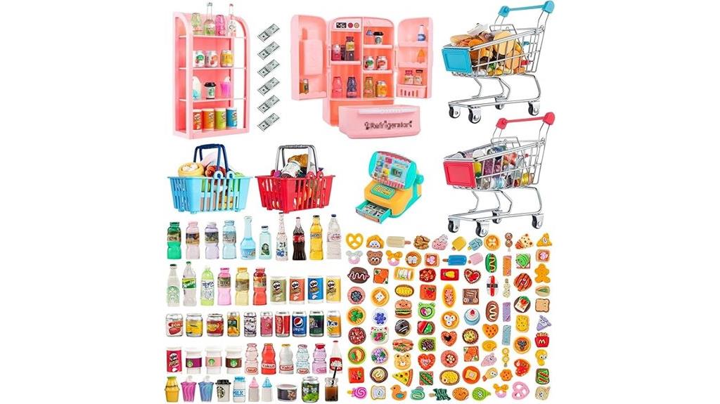 mini shopping cart set