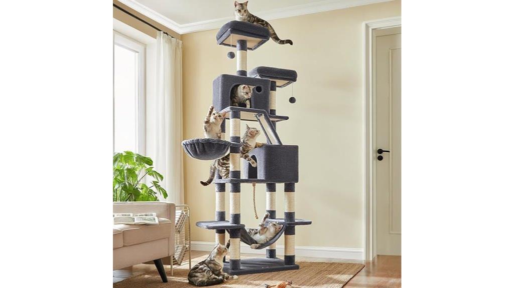 multi level cat scratching tree