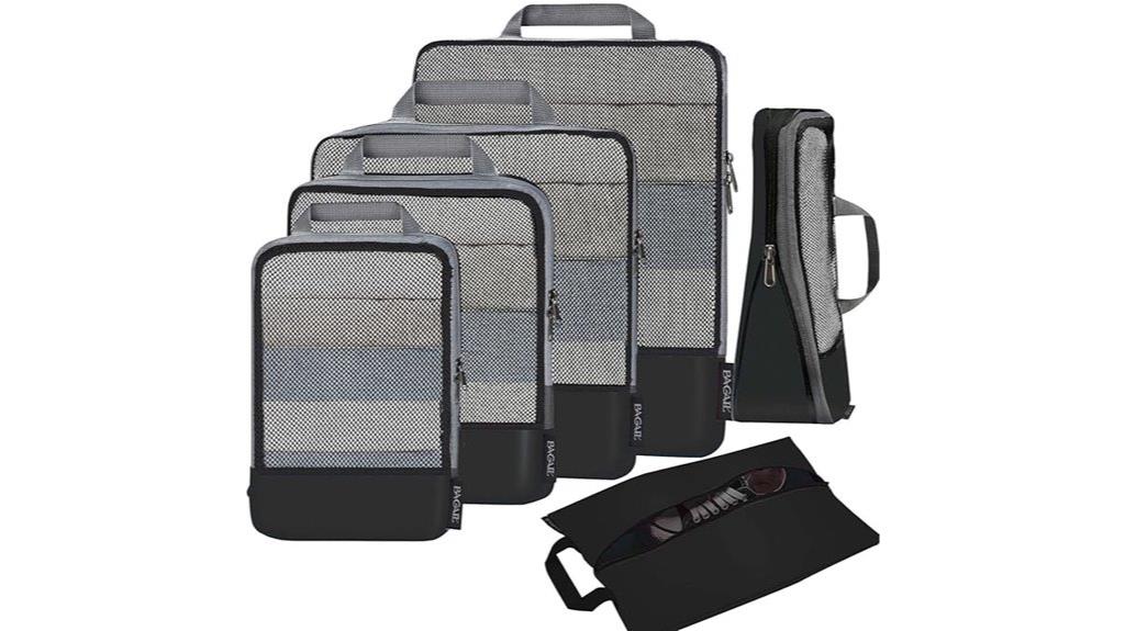 multiple sizes travel organizers