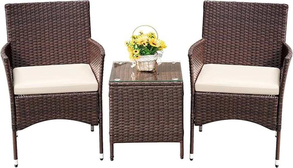 outdoor wicker patio set