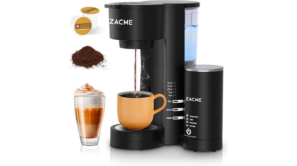 personal coffee maker with frother