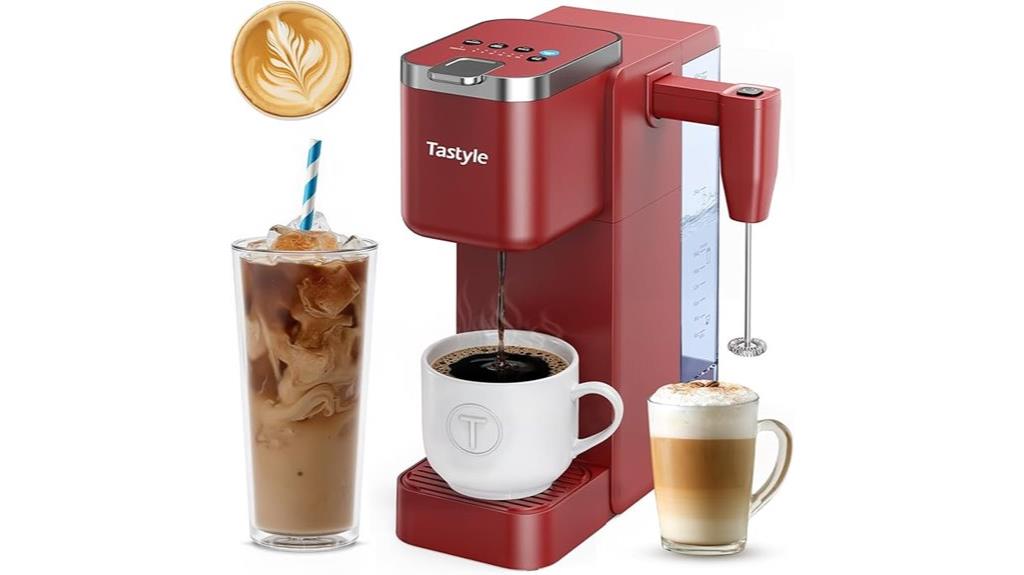 personal coffee maker with frother