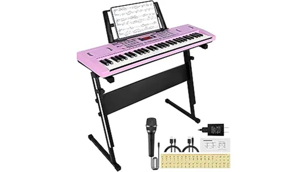 pink digital kids piano