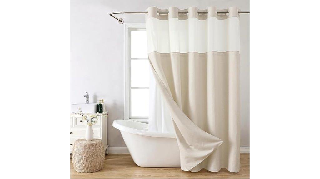 polyester shower curtain set