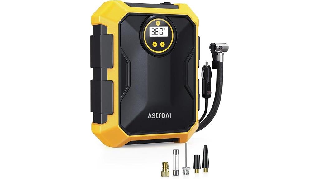 portable 12v tire inflator