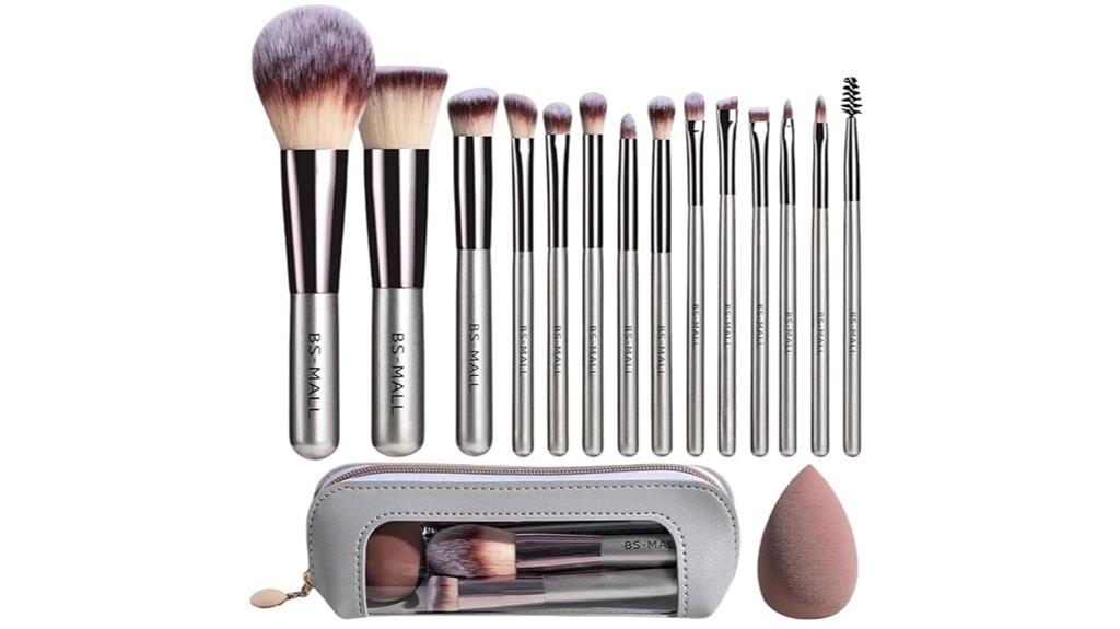 portable 14 piece brush set