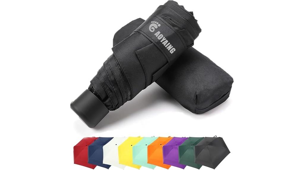 portable black rain umbrella