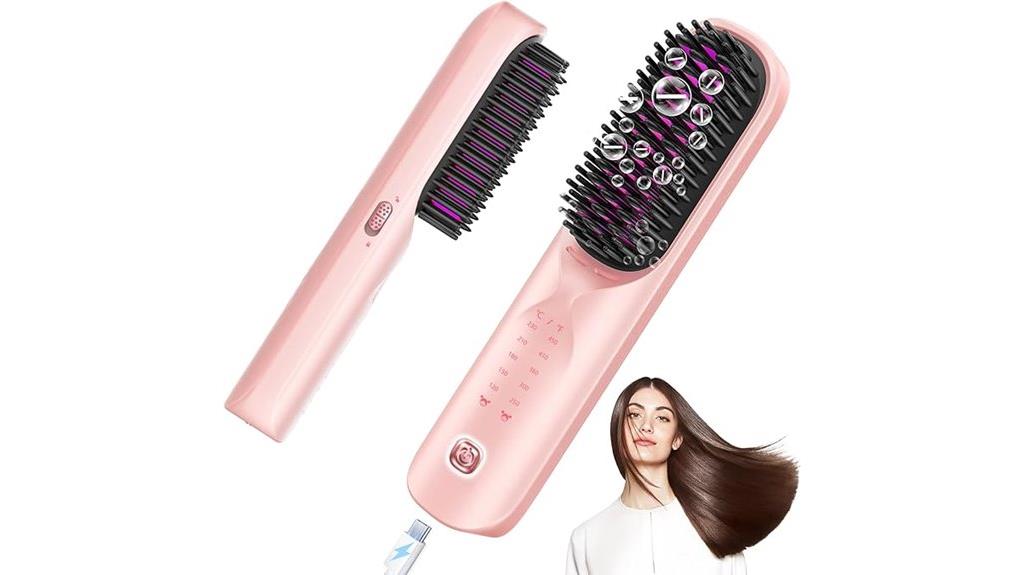 portable cordless hair straightener