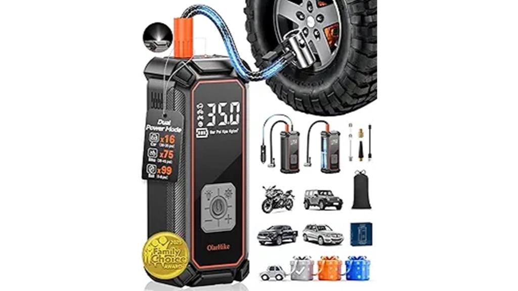 portable cordless tire inflator