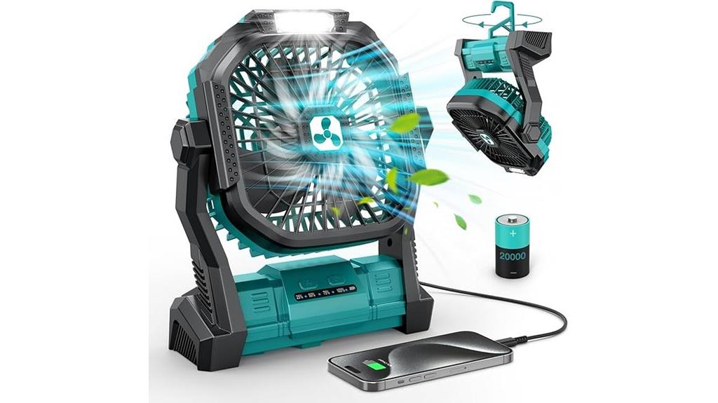 portable fan with lantern