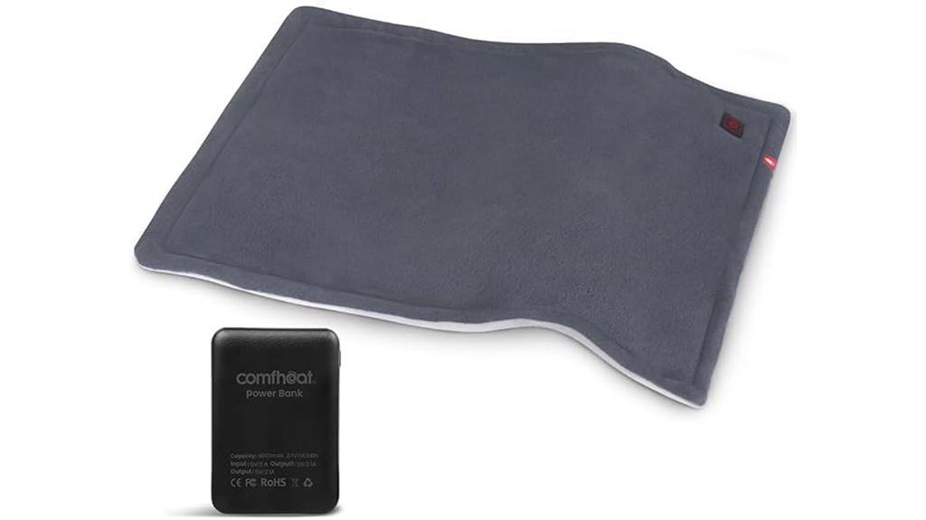 portable heating pad with battery