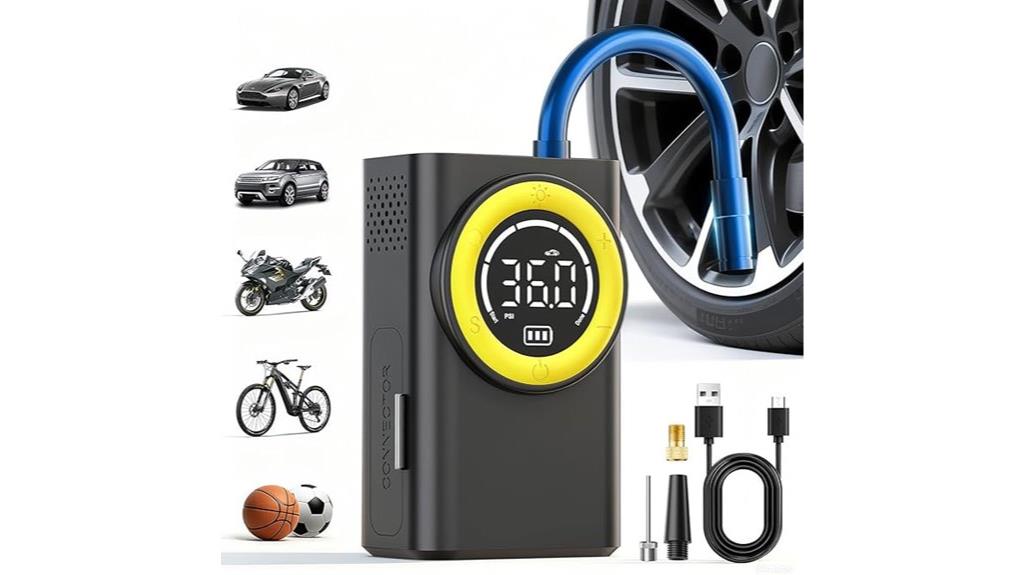 portable inflator with gauge