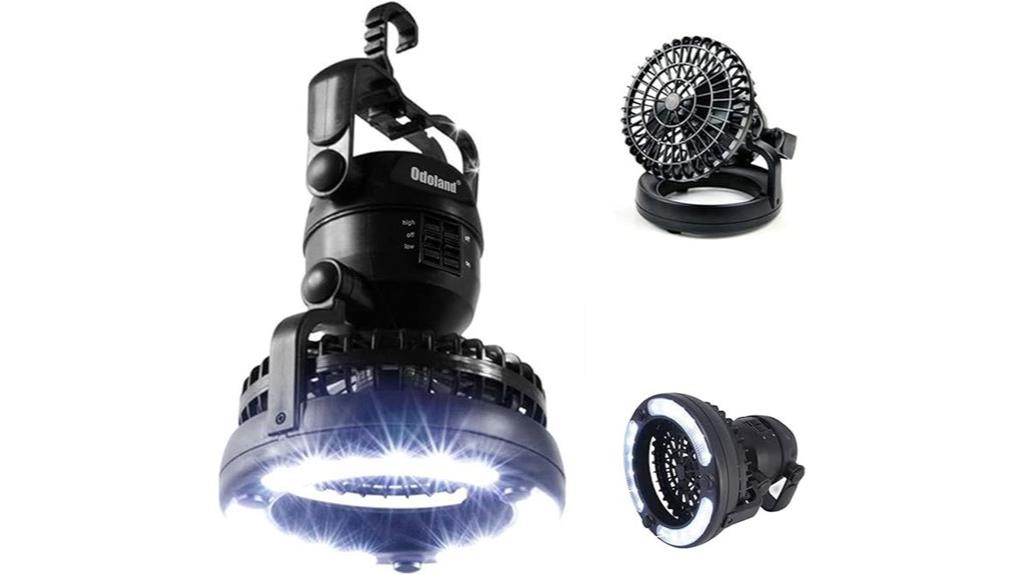 portable led fan lantern