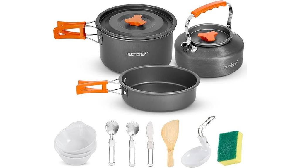 portable nonstick camping cookware