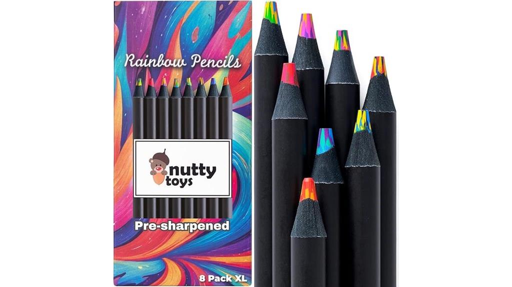 pre sharpened rainbow pencils