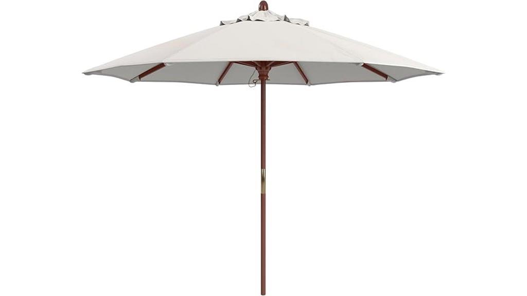 premium hardwood patio umbrella