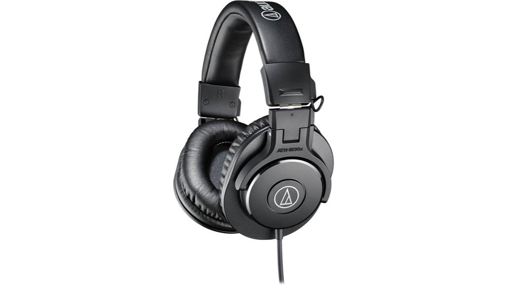professional black studio headphones