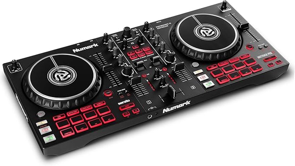 professional dj controller with audio