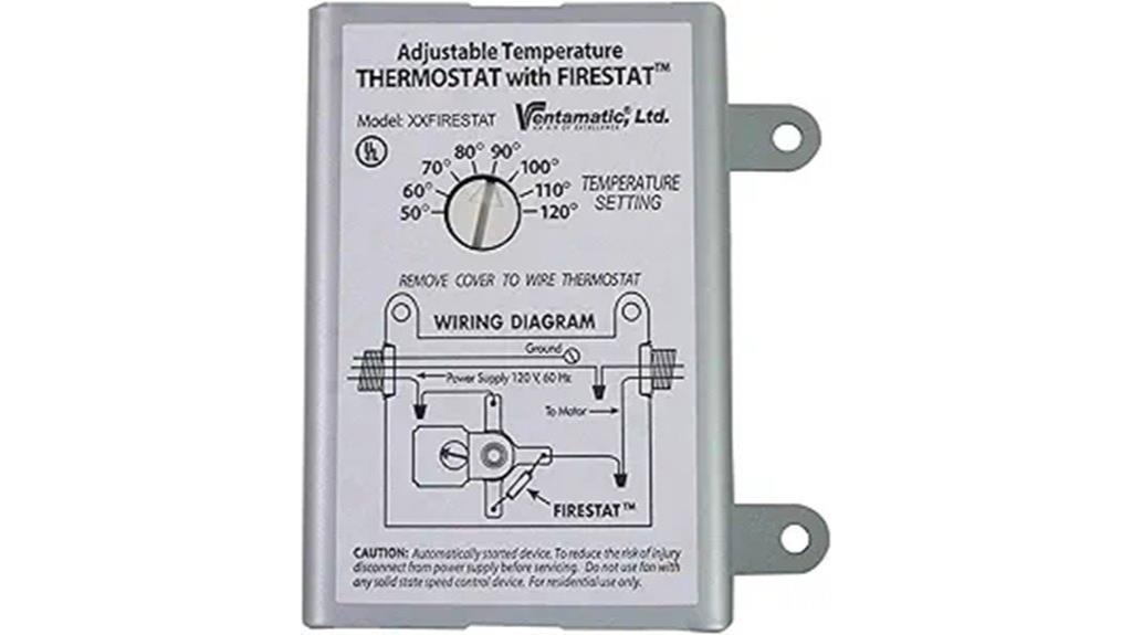 programmable ventamatic firestat thermostat