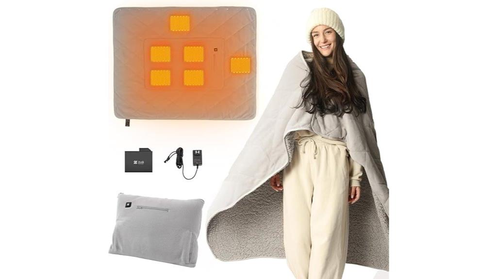 rechargeable heated blanket