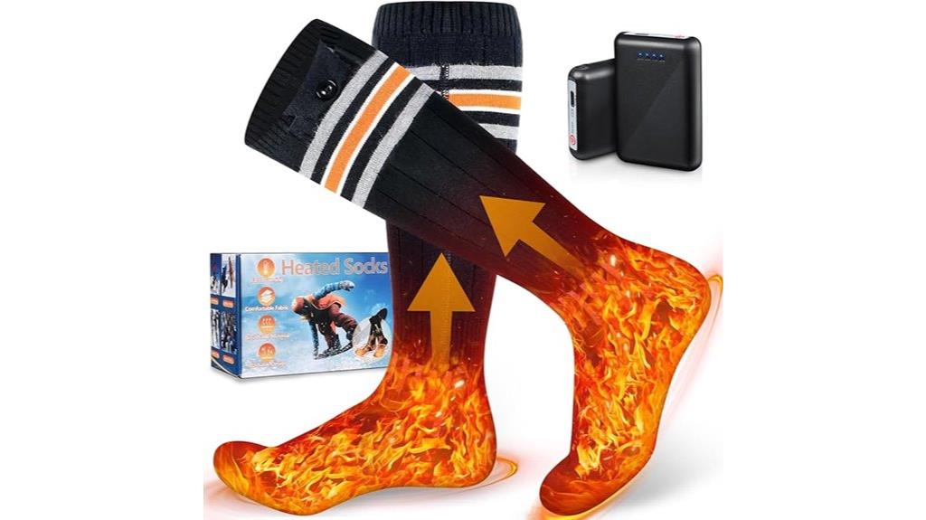 rechargeable heated sock levels