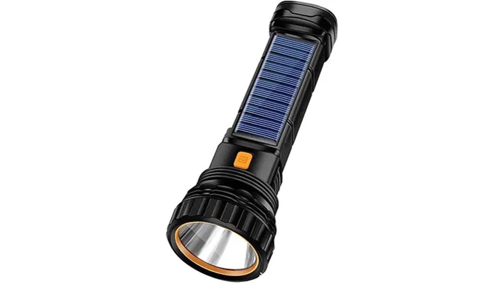 rechargeable solar led flashlight