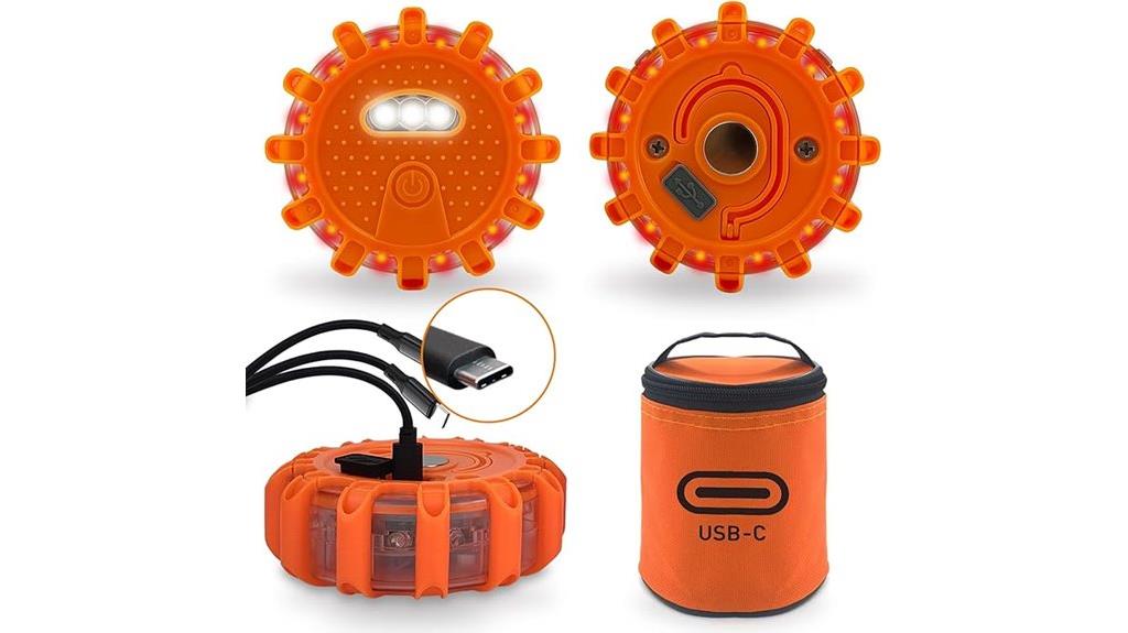 rechargeable usb c emergency flares