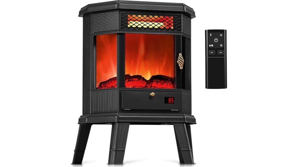 remote controlled 3d flame heater