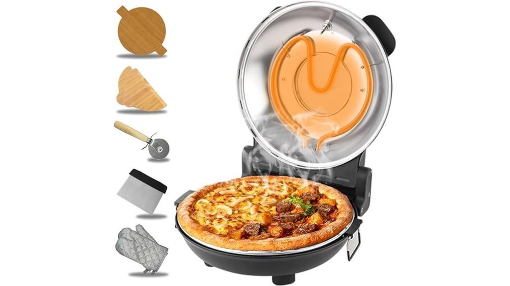 retro 12 inch indoor pizza maker