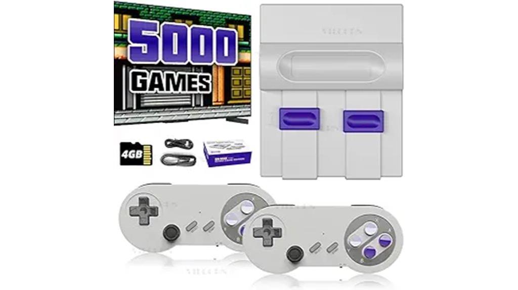 retro 16bit console with games