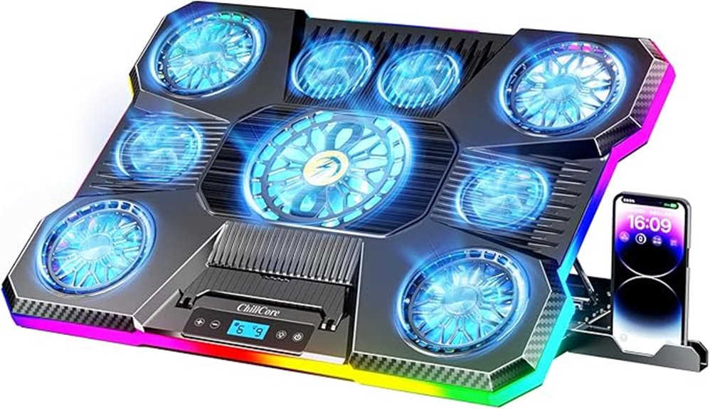 rgb lit nine fan cooling