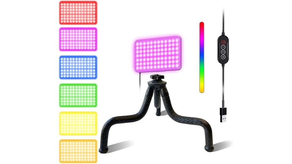 rgb video light with tripod