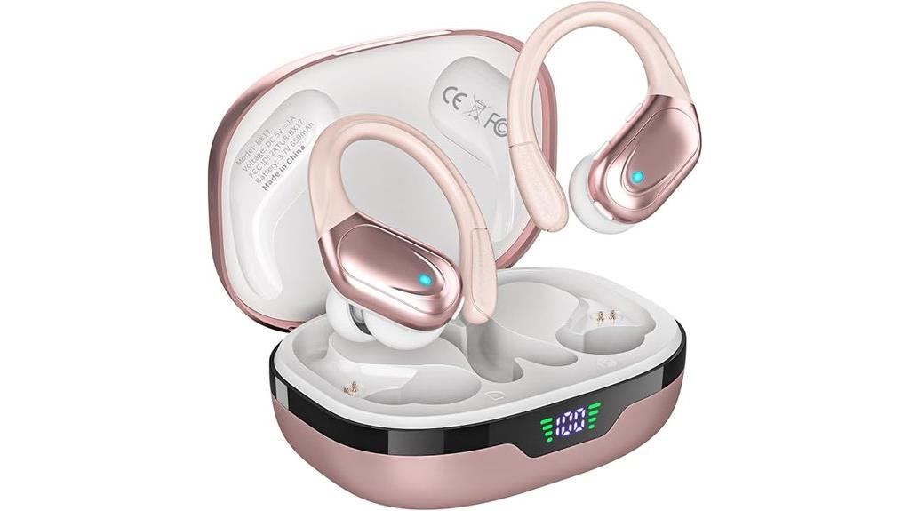 rose gold waterproof earbuds