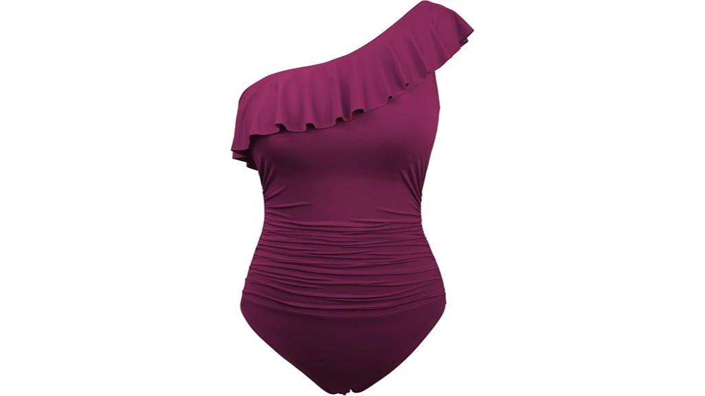 ruching tummy control swimsuit