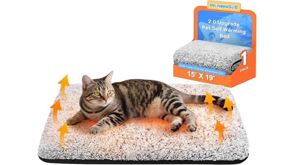 self heating washable cat bed