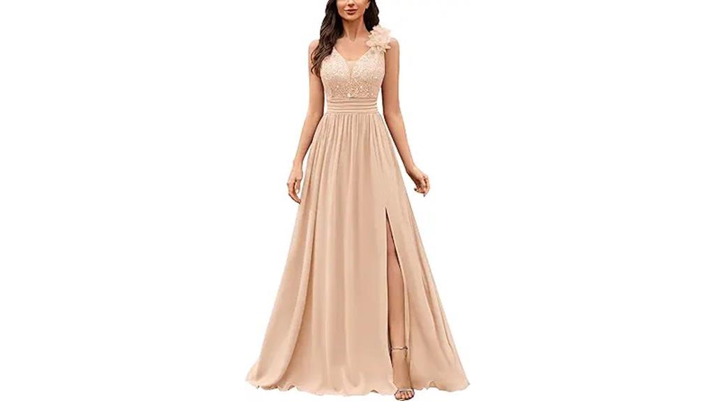 sequin v neck maxi