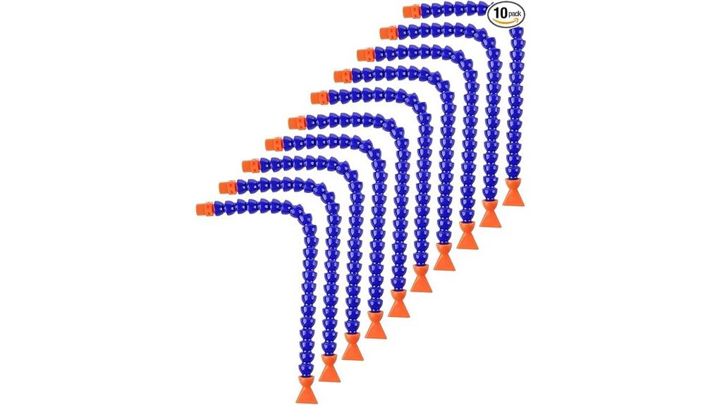 set of ten flexible nozzles