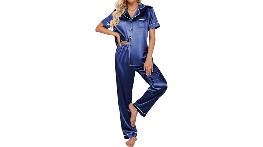 silk satin pajama set